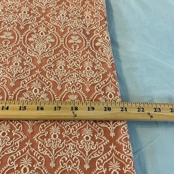 Sundance Coral Rose Palace Embroidered Shift Dress Size Large - Picture 7 of 11